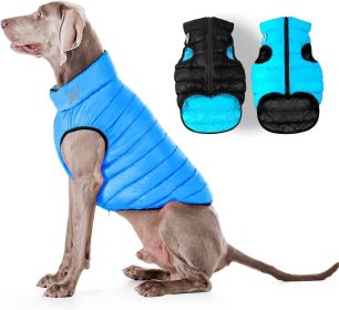 Lightweight Reversible Winter Dog Coat XS Size Black Blue Warm Dog Jacket Water Resistant Windproof Dog Jacket for Small Dogs Comfortable Dog Vest