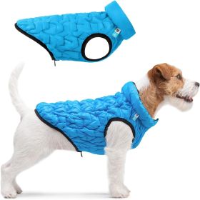 Winter Dog Coat XL Size Blue Lightweight Reversible Warm Dog Jacket Water Resistant Windproof Jacket Dog Coats for Large Dogs