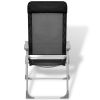 Camping Chairs 4 pcs Black Aluminum 22"x23.6"x44.1"