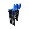 Folding Chair Wooden Director Chair Canvas Folding Chair Folding Chair 2pcs/set populus + Canvas (Color : Blue)