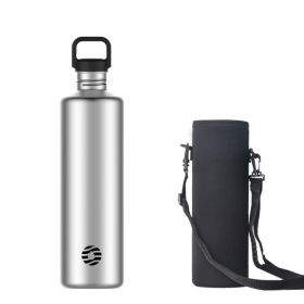 2L Stainless Steel Water Bottle | 2 Litre Single Wall Water Uninsulated Canteen | Eco Friendly Reusable Bottle | Plastic Free and Leakproof Metal Wate (Color: Sliver)