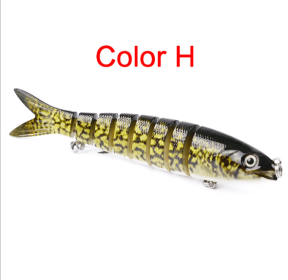 Pike Fishing Lures Artificial Multi Jointed Sections Hard Bait Trolling Pike Carp Fishing Tools (Color: H)