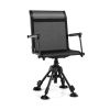 Folding Swivel Patio Chair with 4 Adjustable Leg