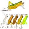 Fishing Bionic Grasshopper Lure; Wobbler Hard Bait For Freshwater 3g/0.11oz 35mm/1.38in