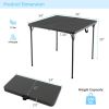 Folding Camping Table with All-Weather HDPE Tabletop and Rustproof Steel Frame