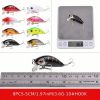 56pcs Premium Minnow Fishing Lures Kit - Hard Bait Plastic Tackle Crank Baits for Freshwater and Saltwater Fishing - Lifelike Design for Increased Cat