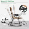 Outdoor Patio Camping Lightweight Folding Rocking Chair with Footrest