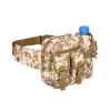 1pc Men's Adjustable Denim Camouflage Large Capacity Zipper Waist Bag Casual Trendy For Outdoor Travel Daily Commute